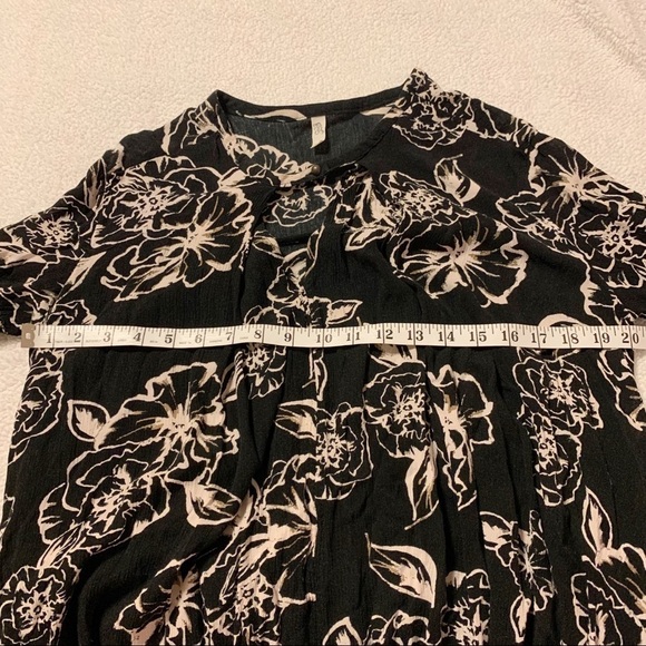 Free People Black Floral Cutout Tree Swing Mini Dress - Picture 14 of 16
